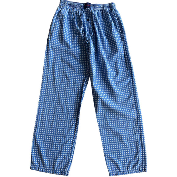 Isotoner Blue and White Checked Pull On Loungewear Pants, Size M - Picture 1 of 7